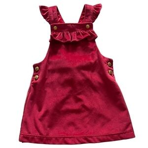 Tahari Girls Velour Overall Dress Size 4T